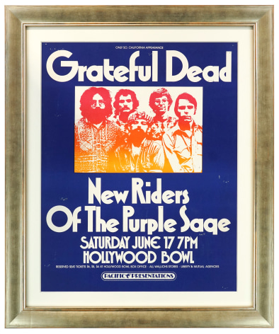 AOR 4.122 poster Grateful Dead at Hollywood Bowl June 1972. Pigpen's last show. With New Riders of the Purple Sage