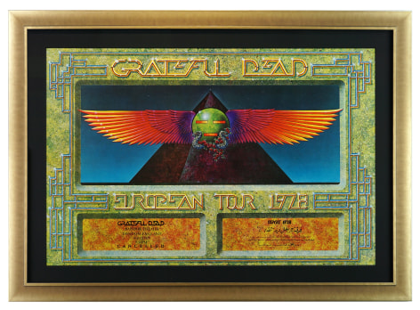 Grateful Dead Egypt 1978 poster, Rainbow Theatre, London variety by Alton Kelley. Also for European Tour 1978