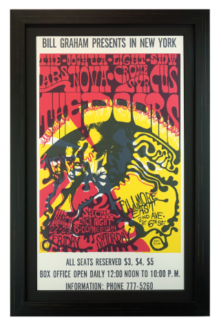 The Doors Fillmore East poster 1968. Doors with ARS Nova and Chrome Syrcus at Fillmore East poster 1968
