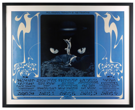 Closing of the Fillmore West poster by David Singer, 1971