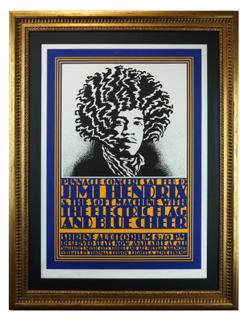 John Van Hamersveld Jimi Hendrix poster at the Shrine in Los Angeles 1968. Jimi Hendrix with the Soft Machine and Blue Cheer 1968. Jimi Hendrix Beethoven poster.