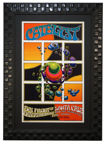 Original Poster for opening of the Catalyst in Santa Cruz, 1969, by Greg Irons