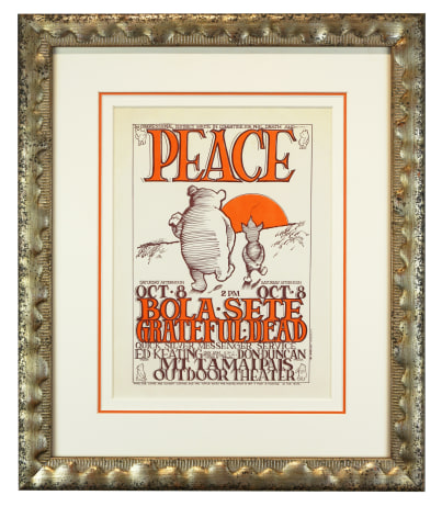 AOR 2.237 Pooh Poster by Mouse &amp; Kelley, 1966. Grateful Dead Winnie the Pooh handbill poster 1966. Peace poster 1966