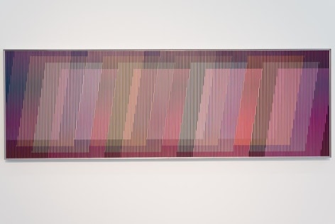 Carlos Cruz-Diez, Physichromie Panam 124, 2013. Chromography on aluminum, 31.5 in. x 94.5 in.