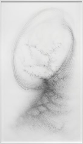 From the Series: The Origin of Matter, 2024. Graphite on paper. 56 &frac14; x 95 15/16 x 2 &frac14; in.