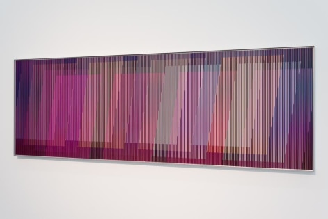 Carlos Cruz-Diez, Physichromie Panam 124, 2013. Chromography on aluminum, 31.5 in. x 94.5 in.