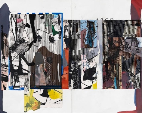 Arturo Herrera, Year Book 1, 2012. Collage, mixed media on paper, 12 5/8 in. x 17 3/8 in.