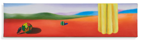 Miguel Angel R&iacute;os,&nbsp;As hard as ever, 2023. Acrylic and oil on canvas, 5 ⅜ x 21 3/32 inches.