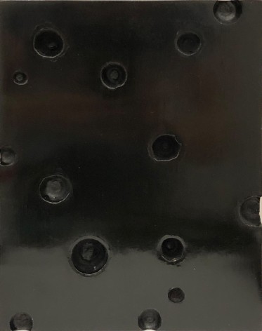 Brown Open Cluster 2, 2018. Lacquer, 7 21/32 x 9 27/32 in. (19.5 x 25 cm.)