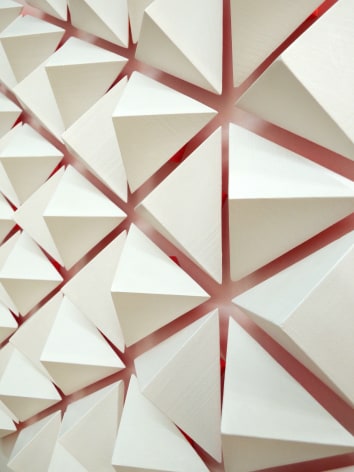 Luis Tomasello, Atmosph&egrave;re chromoplastique N&deg; 1014&nbsp;[detail], 2012. Acrylic on wood, 26 3/8 x 33 1/2 x 3 7/8 in. (67 x 85 x 10 cm.)