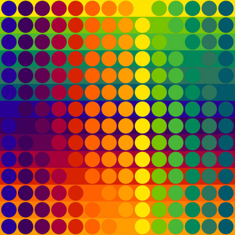Julio Le Parc, Color Secuencia 4 (Ed.&nbsp;37/40), 2024. Lithograph 26 &frac34; x 26 &frac34; in. (68 x 68 cm.)