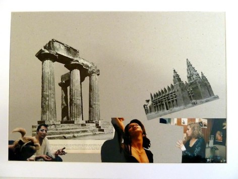 Kader Attia, Modern Architecture Genealogy #3, 2014. Collage, 19 1/8 in. x 26 in.