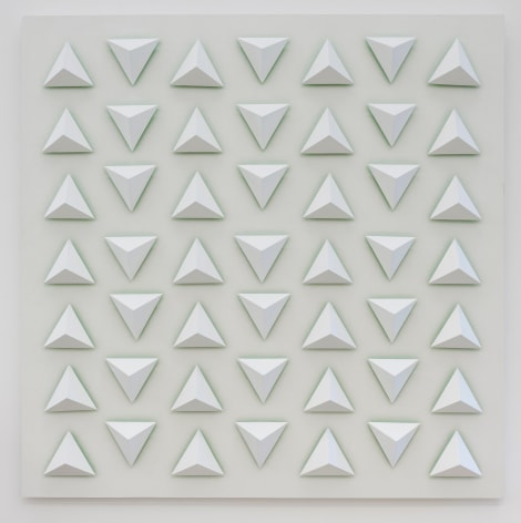 Luis Tomasello, Atmosph&egrave;re Chromoplastique N&deg; 1029, 2013. Painting, acrylic and wood, 53 1/4 x 53 1/4 in. (135.3 x 135.3 cm.)