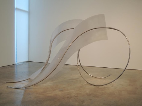 Iole de Freitas, Untitled 2010. Etched polycarbonate and stainless steel, 84 5/8 x 139 x 105 1/8 in. / 215 x 353 x 267 cm.