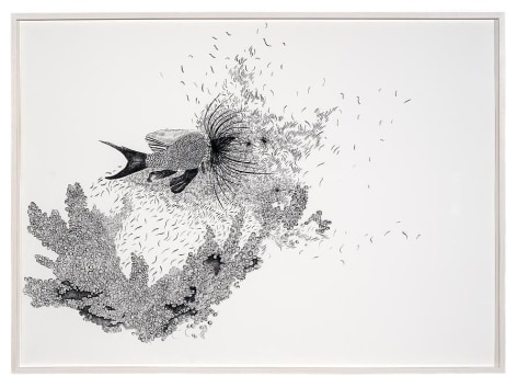 Luisa Roa, Untitled, The Elephant Journey Series, 2012, Ink on paper, 27&quot; x 38&quot;