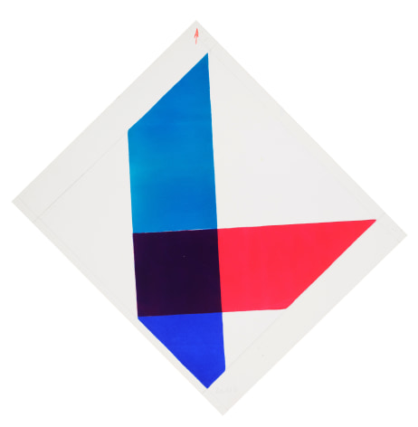 Manuel Espinosa, Untitled, [Serie Lit. color sobre blanco], 1974. Lithographic ink on paper, 9 7/8 x 8 1/2 in. (25.1 x 21.6 cm.)