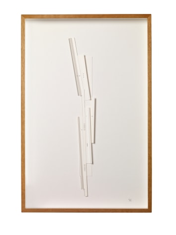 Marie Orensanz, 1 - 3, 1993. Folded paper on paper, 20 1/8 x 13 3/8 x 1 5/8 in.
