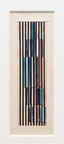 Alejandro Otero, Boceto para Coloritmo 61, 1971. Paper cut and gouache, 9 7/16 x 3 1/2 in. (24 x 9 cm.)