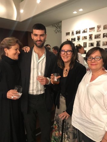 Clemencia Echeverri at the opening of her exhibition in Colombia. &nbsp;