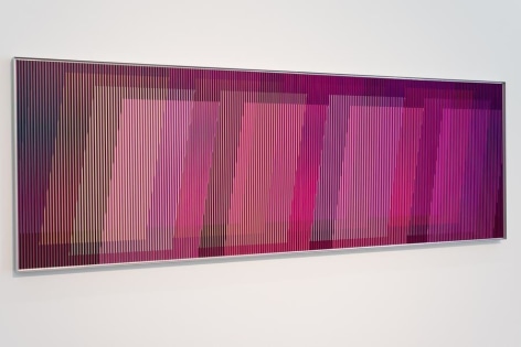 Carlos Cruz-Diez, Physichromie Panam 124, 2013. Chromography on aluminum, 31.5 in. x 94.5 in.