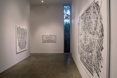 Pablo Siquier, Sicardi Gallery exhibition, installation view, 2008.