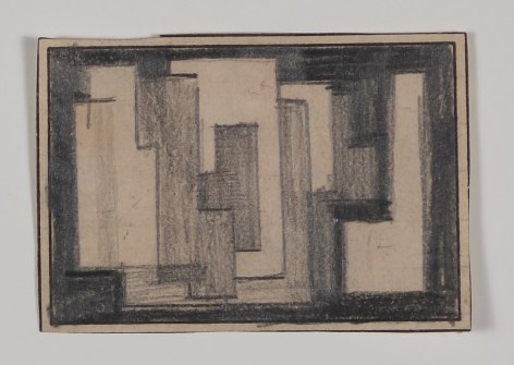Antonio Asis,&nbsp;Untitled, 1955,&nbsp;Graphite on paper,&nbsp;1 5/8 x 2 1/4 in. (4.1 x 5.8 cm.)