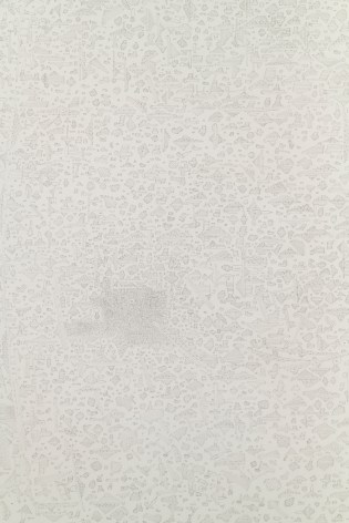 Marco Maggi, Landmark, detail, 2021. Pencil on clay, 24 x 18 in. (61 x 45.7 cm.)