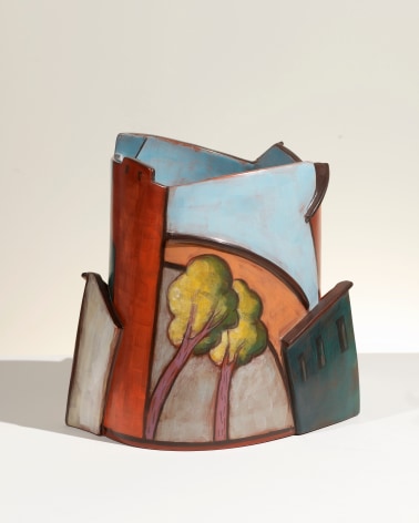 Lidya Buzio. X, 2007, painted earthenware, 9 &frac12; x 9 &frac34; in.