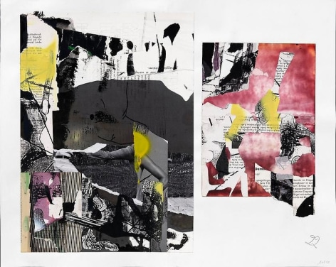 Arturo Herrera, Year Book 2, 2012. Collage, mixed media on paper, 12 5/8 in. x 17 3/8 in.