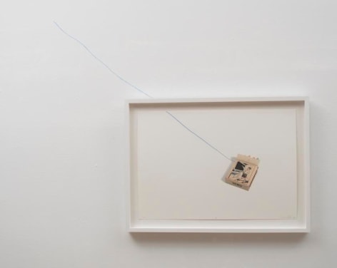 Liliana Porter, Line, 2006. Archival digital print and graphite on print and wall, 13 in. x 19 in.