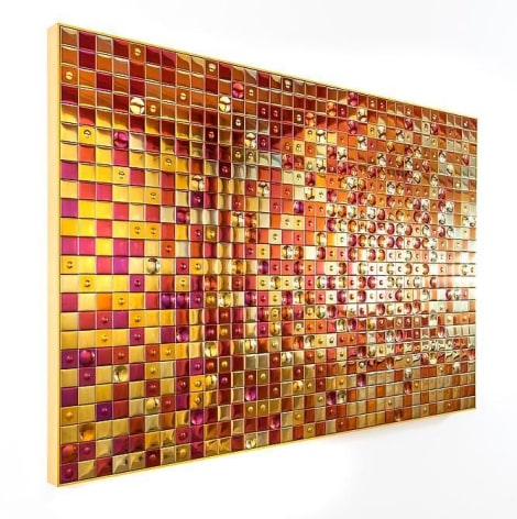 Ana Maria Tavares, On Contamination, 2012. From the series Artifactual. Colored stainless steel and anodized aluminum, 122 cm x 183 cm x 6.3 cm.