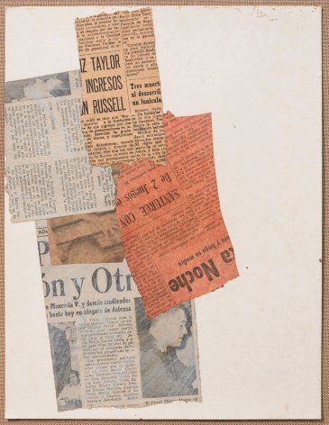Alejandro Otero, L&#039;Usure, Le Temps, Les Elements [Wear, Time, Elements], 1964. Collage on cardboard, 12 15/16 x 10 in. (33 x 25.5 cm.)
