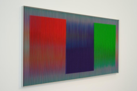 Carlos Cruz-Diez, Physichromie Panam 60, 2010. Chromography on aluminum, 39.4 in. x 78.7 in.