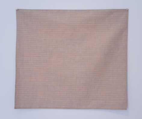 Gabriel Martinez, Untitled, 2014. Brick dust on Belgian Linen, 31.25 in. x 35 in.