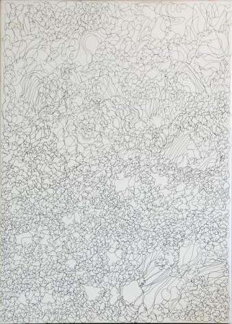 Le&oacute;n Ferrari, Untitled, 2010. Ink on canvas, 27 9/16 x 19 11/16 in. / 70 x 50 cm.