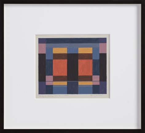 Fanny San&iacute;n, Study for painting No 4 (3), 1979. Acrylic on paper, 15 ⅞ x 19 ⅜ x 1 ⅝ in. (40.3 x 49.2 x 4.1 cm.)