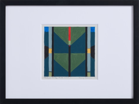 Fanny San&iacute;n, Study for painting No 1 (4), 2022. Acrylic on paper, 16 ⅝ x 21 15/16 x 1 ⅛ in. (42.2 x 55.7 x 2.9 cm.)