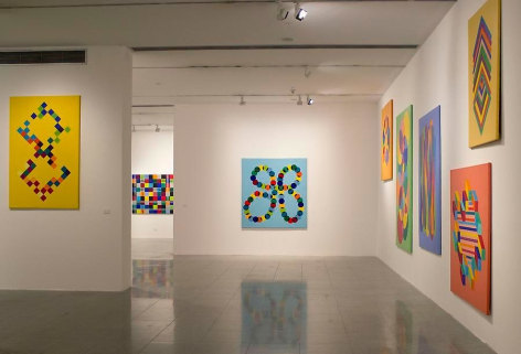 Installation view of Graciela Hasper: Gram&aacute;tica del Color, Museo del Arte Moderno de Buenos Aires, 2013-2014.