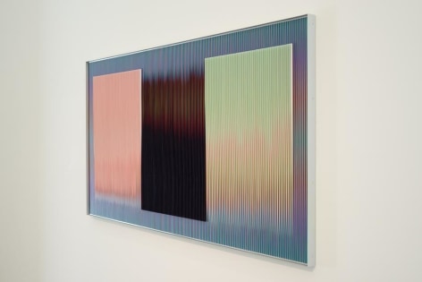 Carlos Cruz-Diez, Physichromie Panam 60, 2010. Chromography on aluminum, 39.4 in. x 78.7 in.