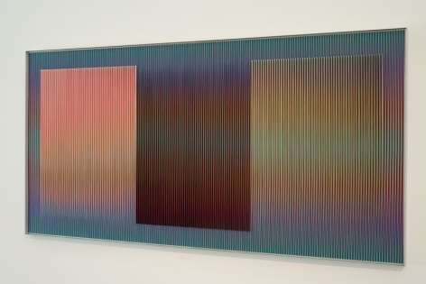 Carlos Cruz-Diez, Physichromie Panam 60, 2010. Chromography on aluminum, 39.4 in. x 78.7 in.
