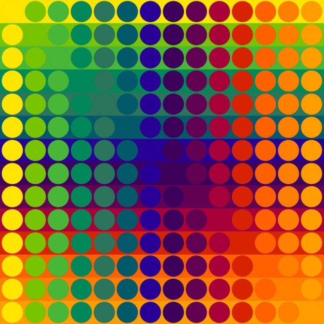 Julio Le Parc, Color Secuencia 1&nbsp;(Ed.&nbsp;37/40), 2024. Lithograph 26 &frac34; x 26 &frac34; in. (68 x 68 cm.)