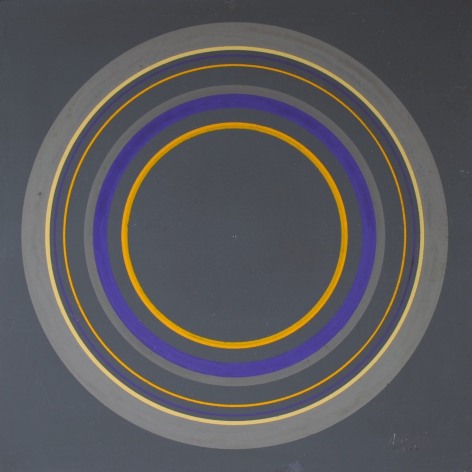 Antonio Asis,&nbsp;Untitled from the series Cercles Concentriques, 1962, Gouache on cardboard,&nbsp;7 1/2 x 7 1/2 in. (19.1 x 19 cm.)