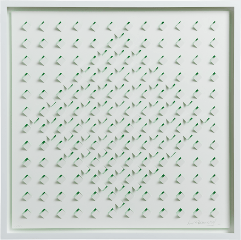 Luis Tomasello,&nbsp;S/T 1 - Verde, 2013. Lithograph, 24 3/4 x 24 3/4 in. (62.9 x 62.9 cm.)