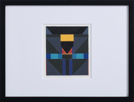 Fanny San&iacute;n, Study for painting No 1 (10), 1999. Acrylic on paper, 16 ⅝ x 21 15/16 x 1 ⅛ in. (42.2 x 55.7 x 2.9 cm.)