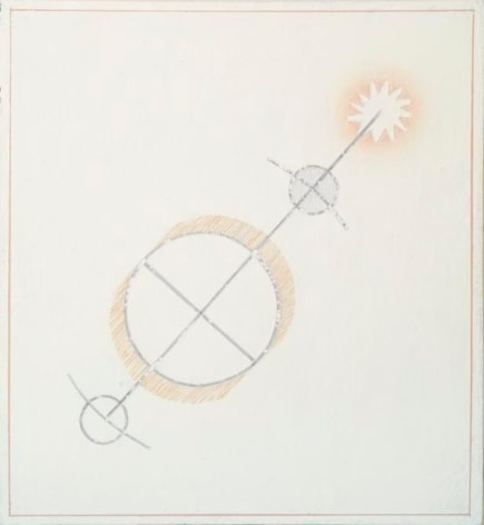 Melanie Smith, Diagram 61, 2016. Oil and encaustic on wood, 10 1/4 x 9 7/16 in.