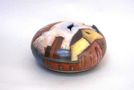 Lidya Buzio. XX, 2007, painted earthenware, 5 &frac12; x 10 in.