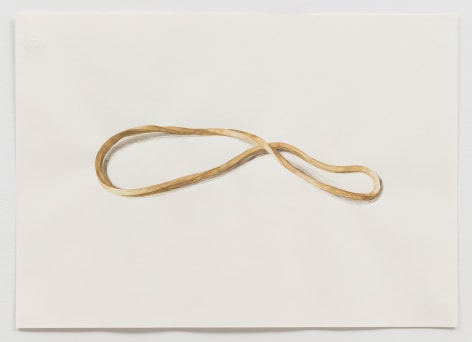 Jorge Macchi,&nbsp;Rubber Band 05, 2017, Watercolor on paper,&nbsp;11 9/16 x 16 1/2 in. (29.5 x 41.9 cm.). Courtesy of Alexander and Bonin.