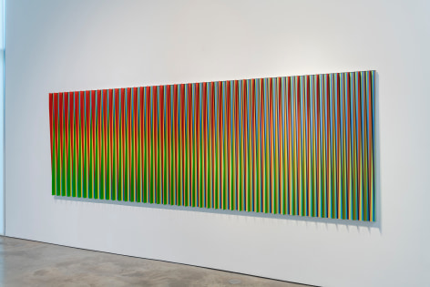 Carlos Cruz-Diez&#039;s&nbsp;Physichromie Panam 110 (2013)&nbsp;installation at Sicardi | Ayers | Bacino, 2023. Photo by Anthony Rathbun.