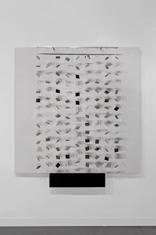 Julio Le Parc, Continuel Lumiere, Ed. 2/10, 1962-1966. Wood, stainless steel, nylon wire, aluminum, bulb, 69 1/4 x 62 15/16 x 8 5/8 in. (176 x 160 x 22 cm.)