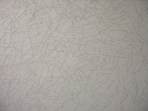 Gabriel de la Mora. Boceto 5456, 2009. Hair on paper. 39 x 28 in.